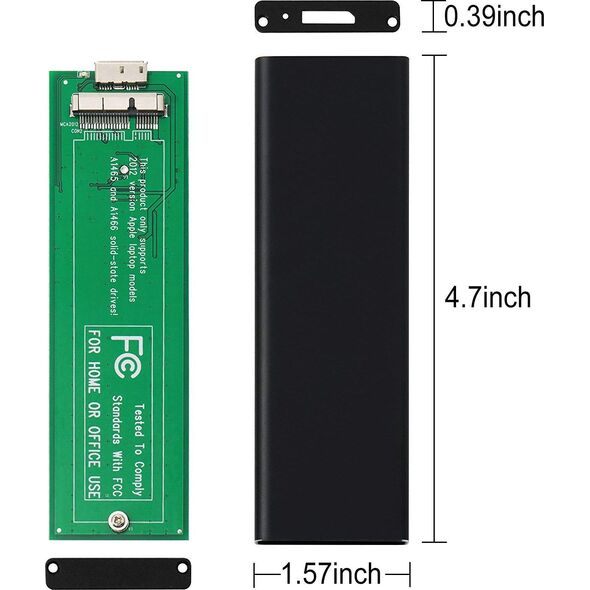 Kieszeń MicroStorage Macbook Air/Pro 12+16pin - USB 3.0 (MSUB2340)