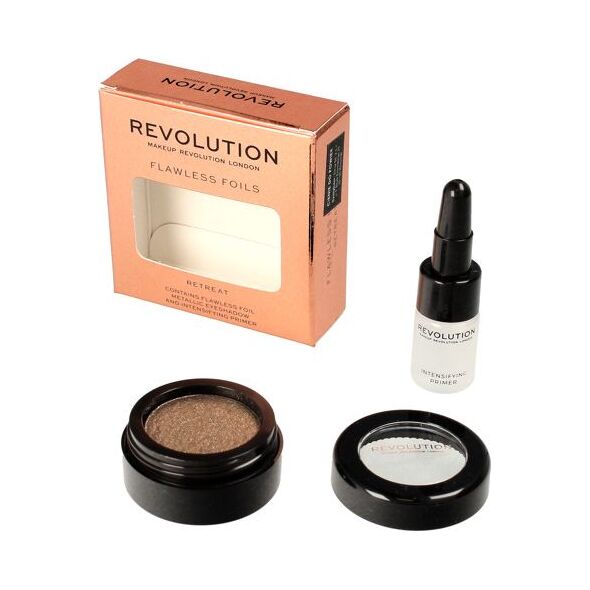 Makeup Revolution Flawless Foils Metaliczny cień do powiek + baza Retreat