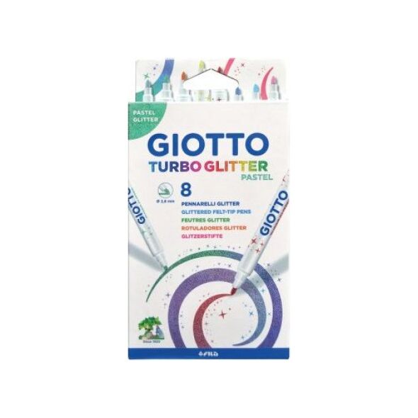 Giotto Pisaki Giotto turbo glitter 8 szt brokatowo-pastelowe 426300