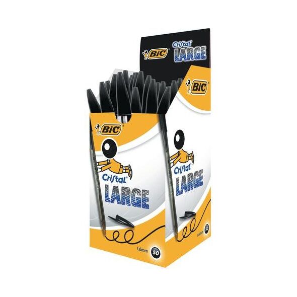 Bic Długopis CRISTAL LARGE jednorazowy 1,6 mm czarny (BIC774)