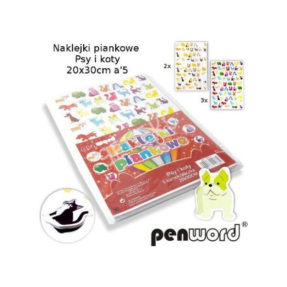 Polsirhurt Naklejki piankowe nps-1 psy i koty a"5