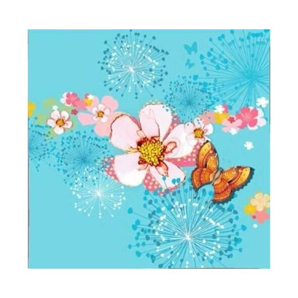 Clear Creation Karnet Swarovski kwadrat Kwiaty (CL2908_BL)