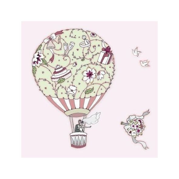 Clear Creation Karnet ślubny Swarovski kwadrat balon (CL1901)