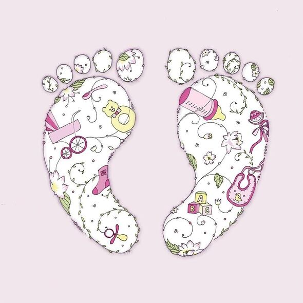 Clear Creation Karnet Swarovski kwadrat z okazji narodzin dziewczynki (CL1908)