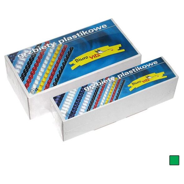 Argo Grzbiet plastikowy 6mm ARGO 405065 zielony 100 szt.