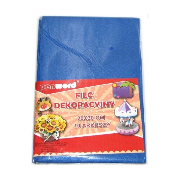 Polsirhurt Filc dekoracyjny niebieski 20x30 10szt.