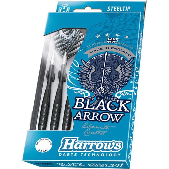 Harrows Rzutki Steeltip Black Arrows czarne 23g