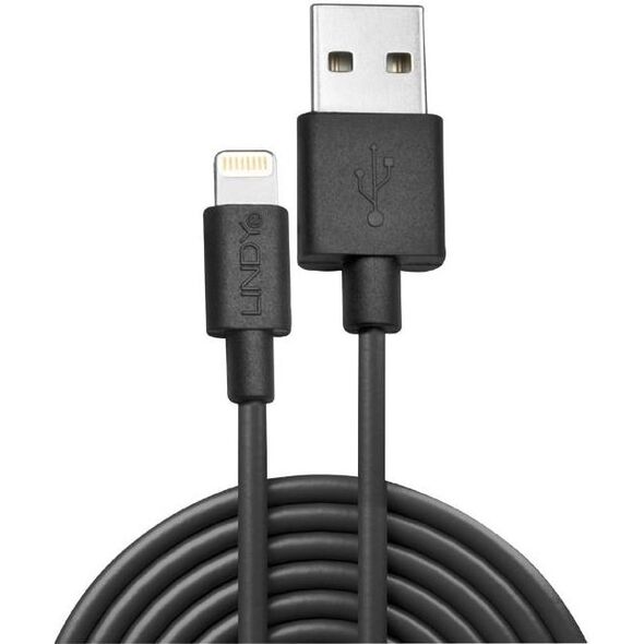 Kabel USB Lindy USB-A - Lightning 3 m Czarny (31322)