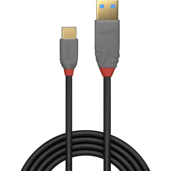 Kabel USB Lindy USB-A - USB-C 2 m Czarny (36887)