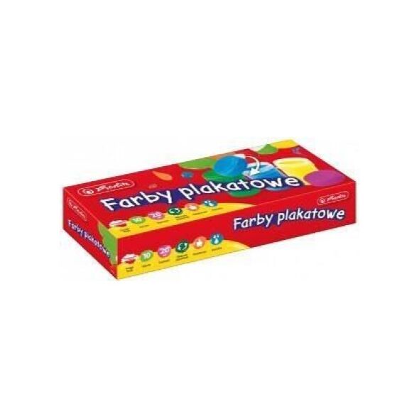 Herlitz FARBY PLAKATOWE HERLITZ 20ML 10 KOLORÓW