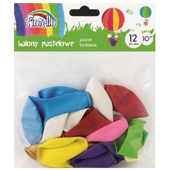 Fiorello Balony Pastel 10'' mix 12 sztuk FIORELLO