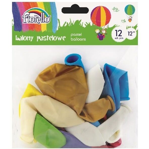 Fiorello Balony Pastel 12'' mix 12 sztuk FIORELLO