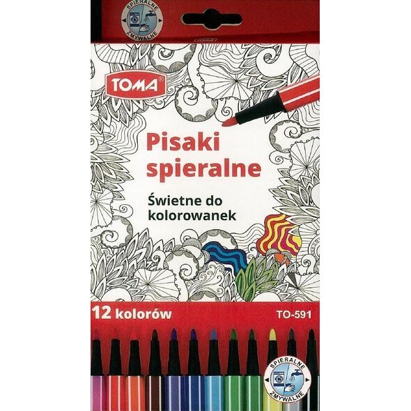Toma Pisaki zmywalne 12 kolorów (201345)