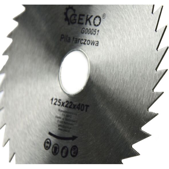 Geko tarcza do drewna 125x22x40T b/w (G00051)