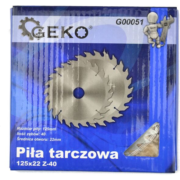 Geko tarcza do drewna 125x22x40T b/w (G00051)