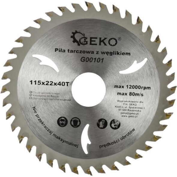 Geko tarcza do drewna 115x22x40T (G00101)