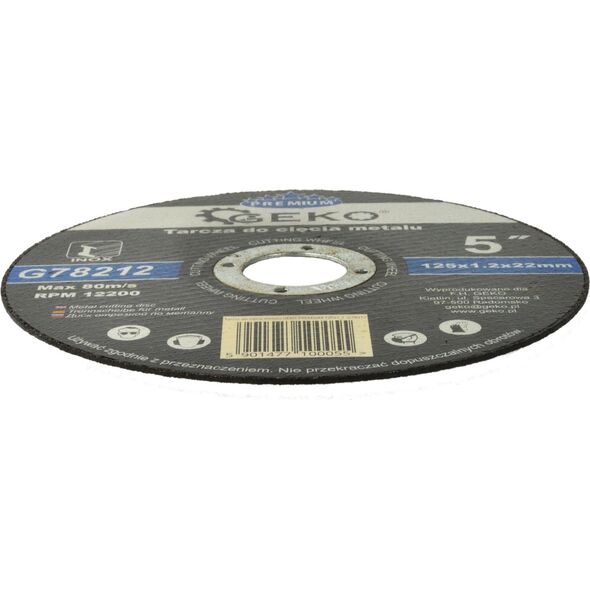 Geko tarcza do cięcia metalu Premium 125x1,2 Inox (G78212)