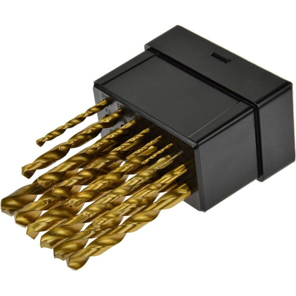 Wiertło Geko Kpl.wierteł pow.tyt 19szt.1-10mm.plas.box (50)