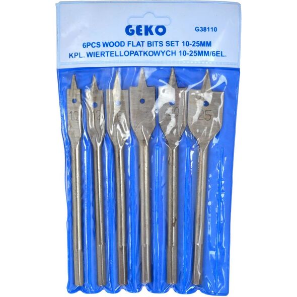 Wiertło Geko Kpl.6szt.wierteł łopatkowych 10-25mm(100)