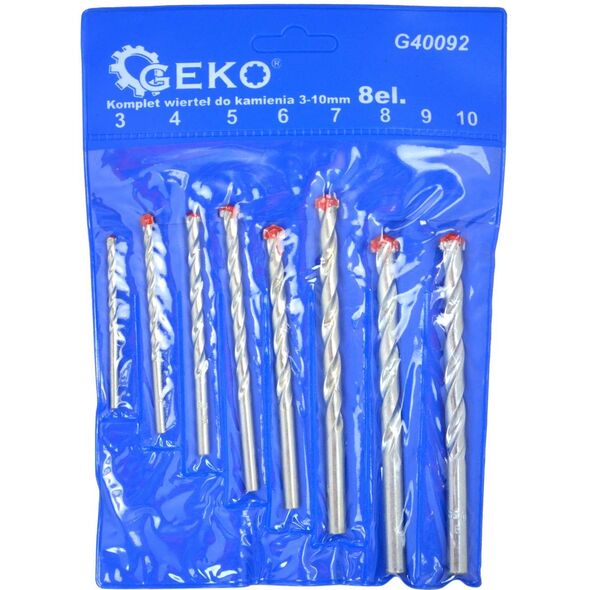 Wiertło Geko walcowe 10 5 6 8 4 7 3 9mm zestaw
