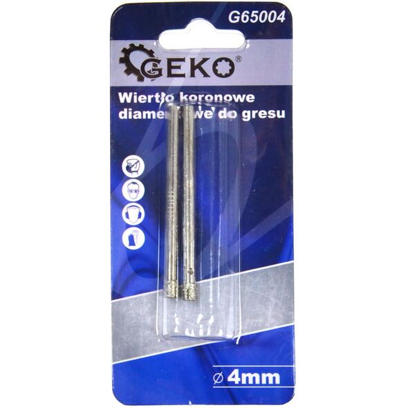 Wiertło Geko walcowe 4mm 2szt.