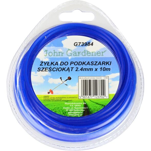 Geko Żyłka do podkaszarki sześciokąt 2,4mmx10m(120)
