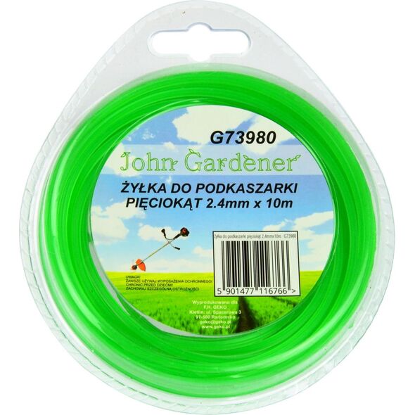 Geko Żyłka do podkaszarki pięciokąt 2,4mmx10m(120)