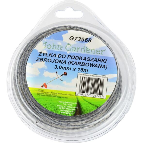 Geko Żyłka do podkaszarki zbrojona(karbowana) 3,0mmx15m(80)