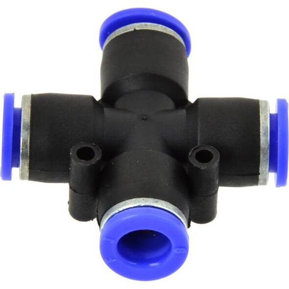 Geko złączka automatyczna węża PU/PE krzyżowa 6mm (G03051)