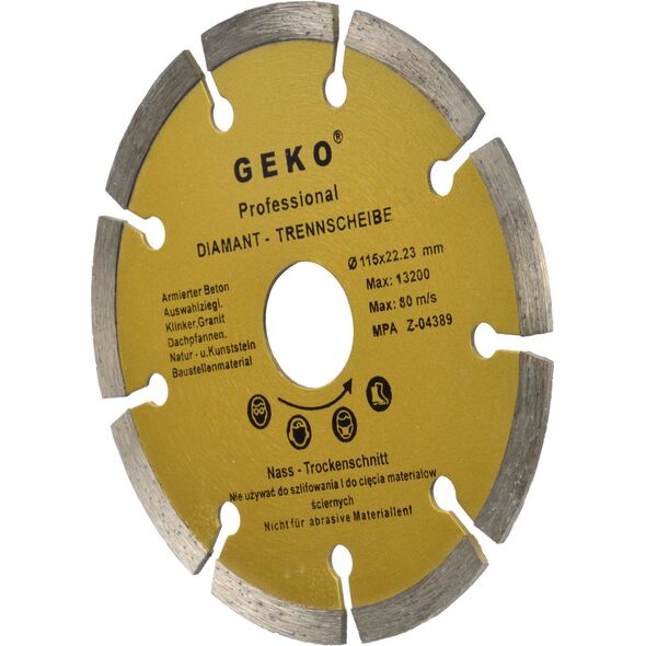 Geko Tarcza diam.115mm segment.GEKO PROFI(200)