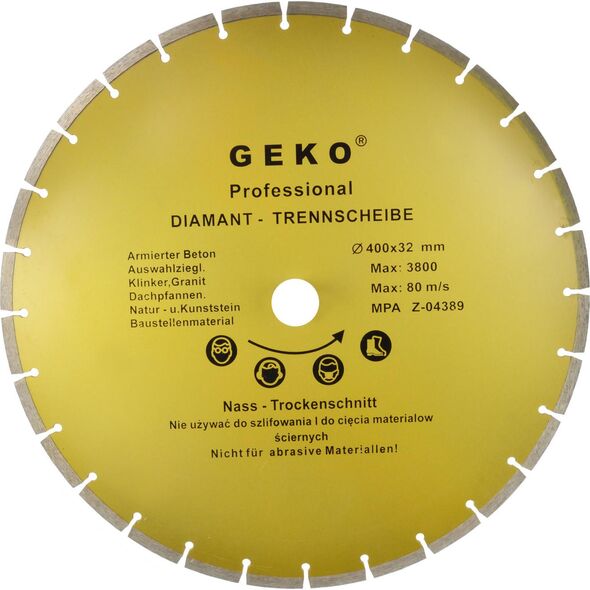 Geko Tarcza diam.400x8x32mm segment.GEKO PROFI(10)