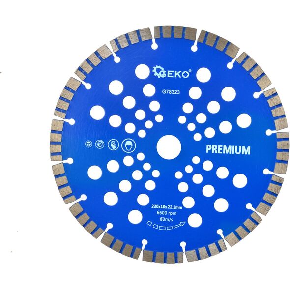 Geko tarcza diamentowa 230x10x22,2mm turbo Premium by laser (G78323)