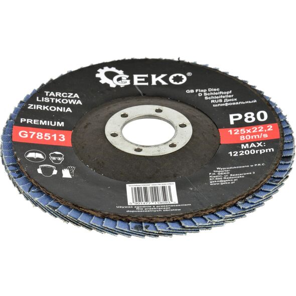 Geko tarcza listkowa"CYRKON" 125mm P80 (G78513)