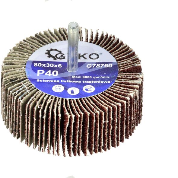 Geko ściernica listkowa trzpieniowa 80x30X6 P40 (20/200)