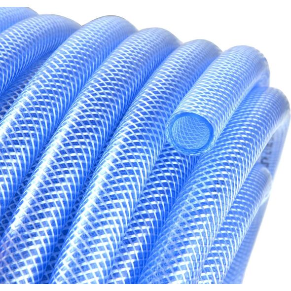 Geko wąż techniczny 16x3mm zbrojony niebieski 50m (G73708)