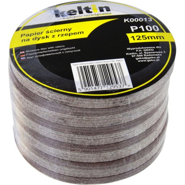 Geko papier ścierny na dysk z rzepem 125mm (K00013)