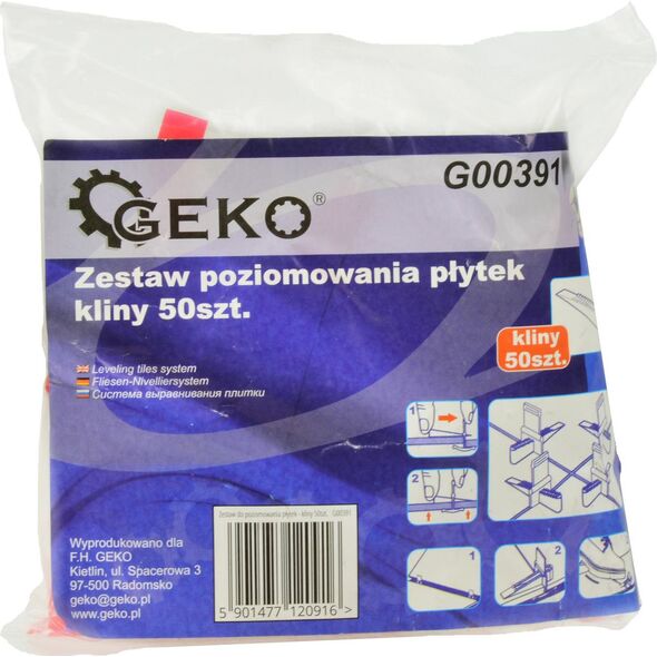 Geko Zestaw do poziomowania płytek - kliny 50szt.(150)