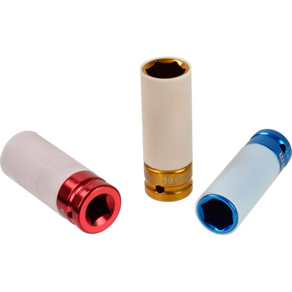 Geko zestaw nasadek udarowych alufelg 17mm 19mm 21mm (G10510)
