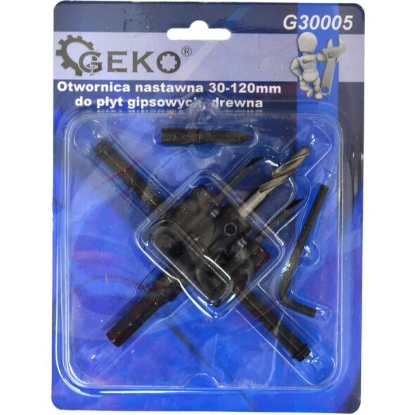 Geko Otwornica nastawna 30-120 mm do płyt gips.,drewna (50)