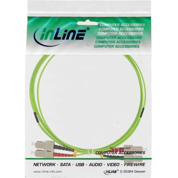 InLine Patchcord światłowodowy Duplex SC/SC, 50/125µm, OM5, 5m (83505Q)