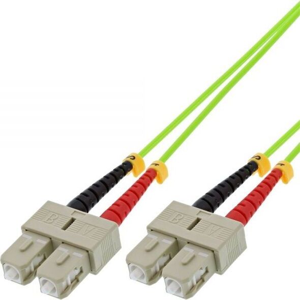 InLine Patchcord światłowodowy Duplex SC/SC, 50/125µm, OM5, 15m (83515Q)