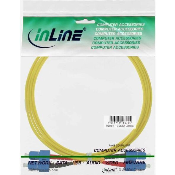InLine InLine Fiber Optical Duplex Cable, SC/SC, 9/125µm, OS2, 1m