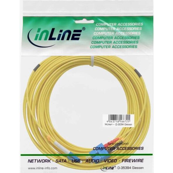 InLine Inline Kabel światłowodowy optyczny Duplex LC/SC 9/125µm, OS2, 25m