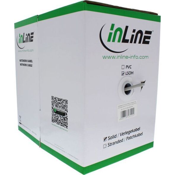 InLine InLine Solid Installation Cable SF/UTP Cat.5e AWG24 CU halogen free 50m