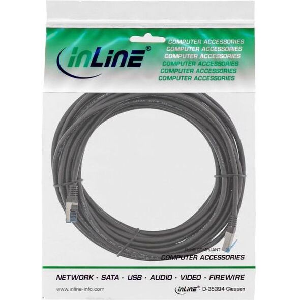 InLine InLine Kabel sieciowy Patch Cat.6A, S/FTP, PE outdoor, czarny, 15m