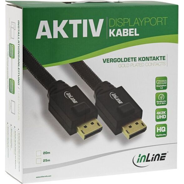 Kabel InLine DisplayPort - DisplayPort 20m czarny (17120A)
