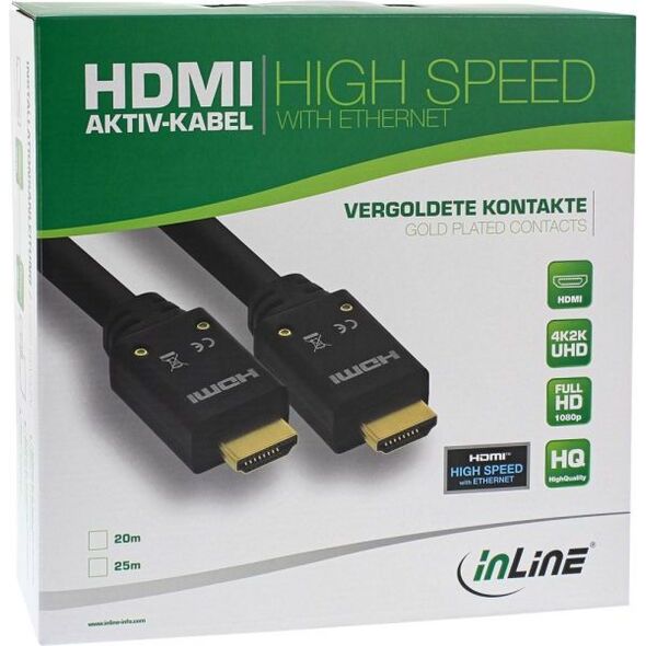 Kabel InLine HDMI - HDMI 20m czarny (17520B)