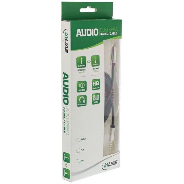 Kabel InLine Jack 3.5mm - Jack 3.5mm 0.5m srebrny (99284)