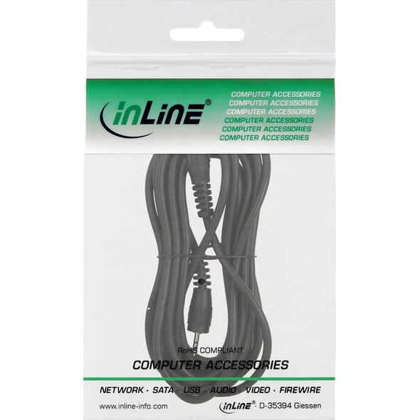 Kabel InLine Jack 2.5mm - Jack 2.5mm 5m czarny (99936G)