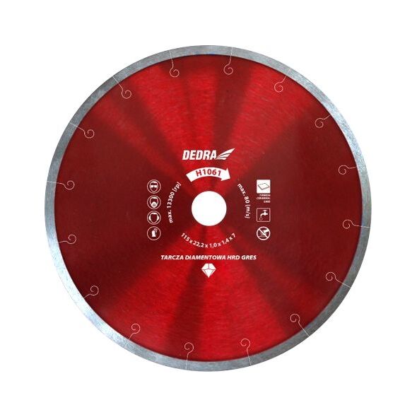 Dedra Tarcza HRD GRES super cienka do twardej ceramiki 350x25,4mm (H1069)